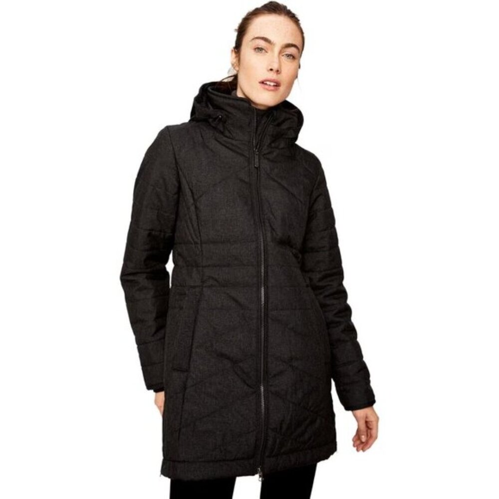 Lole Zoa Thermaglow Parka Black Hooded Winter Coat Small